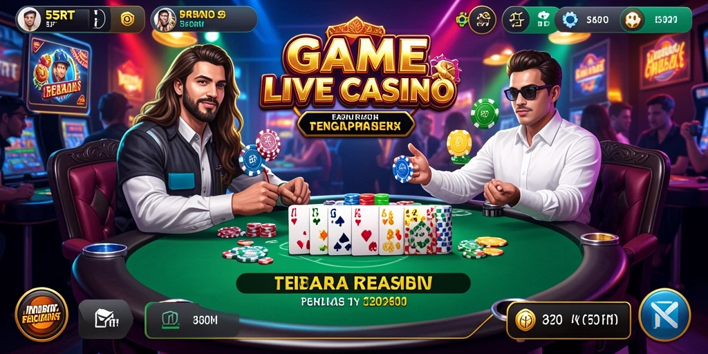 Tampilan gameplay Live Casino 55RT yang seru dan interaktif.