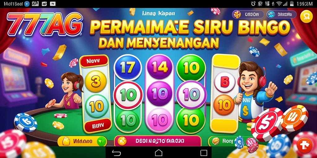 Tampilan gameplay seru dari 777AG yang menarik untuk bermain Bingo.
