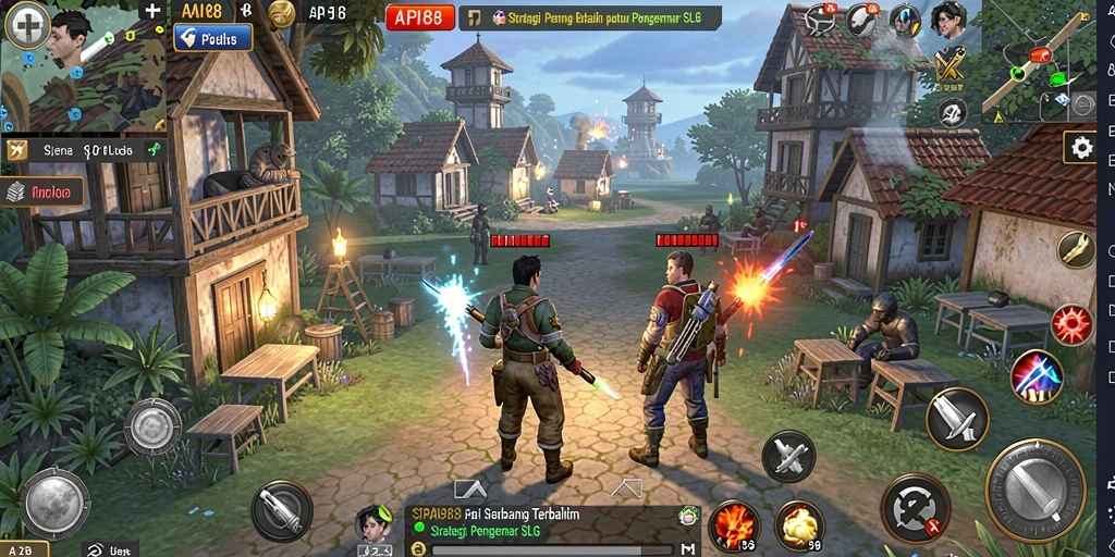 Tampilan aksi strategi menegangkan dalam gameplay API88.