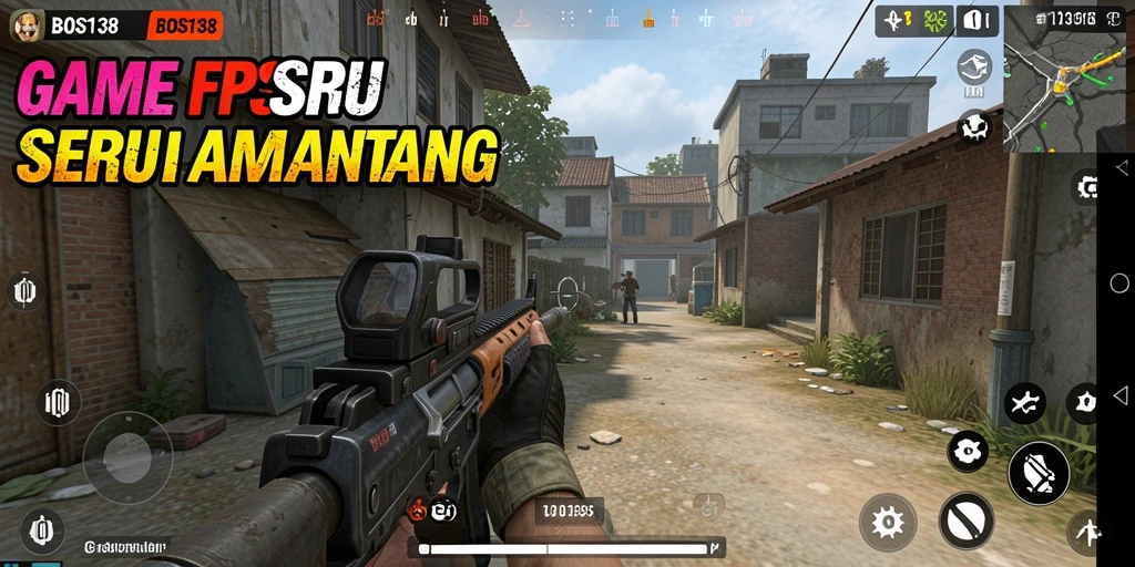 Screenshot utama BOS138 menampilkan aksi seru dalam gameplay FPS.