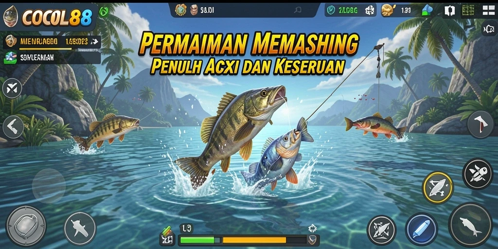 Tampilan utama gameplay memancing COCOL88 yang menarik.