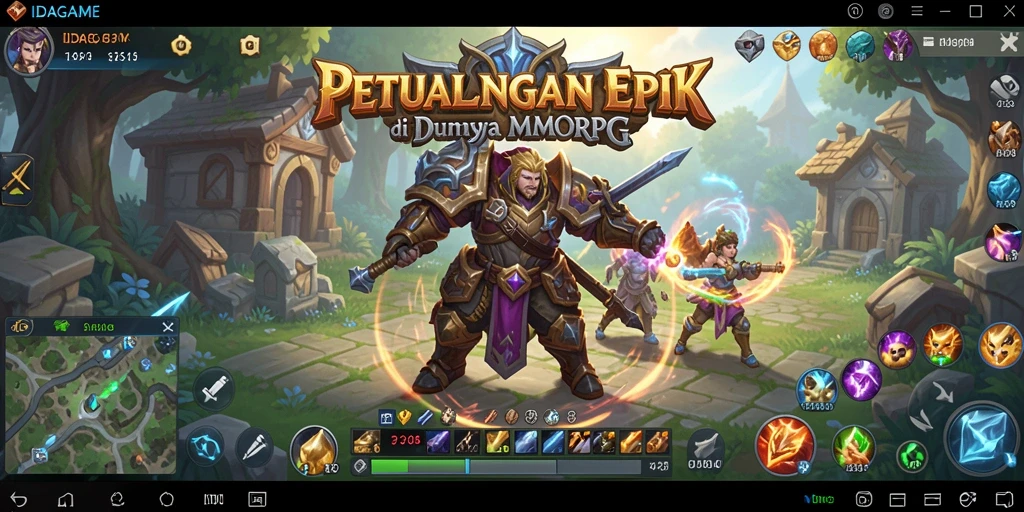 Screenshot menampilkan karakter beraksi seru dalam petualangan MMORPG.
