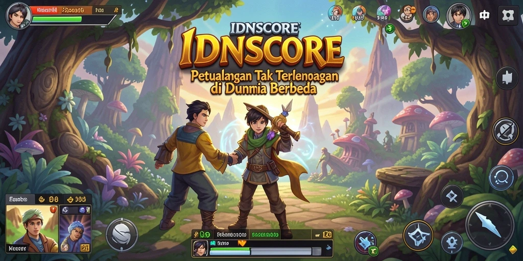 Tangkapan layar IDNSCORE menampilkan pemandangan petualangan yang menakjubkan.
