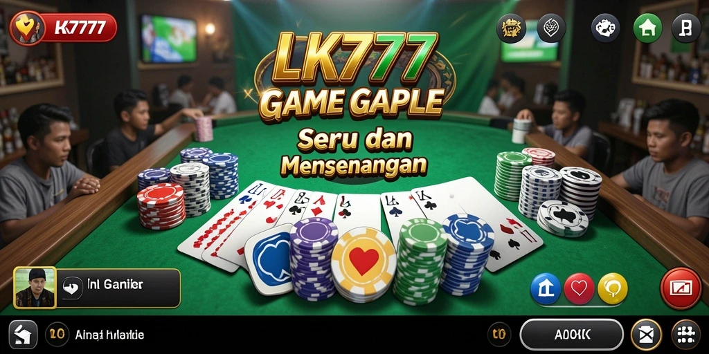 Tampilan gameplay LK777 yang seru saat bermain Gaple.