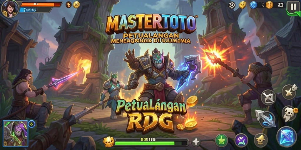 Tampilan gameplay RPG yang penuh aksi di MASTERTOTO.