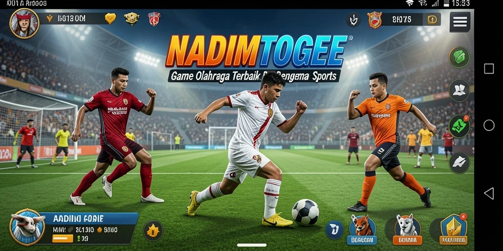Tampilan gameplay NADIMTOGEL dengan aksi olahraga yang seru.