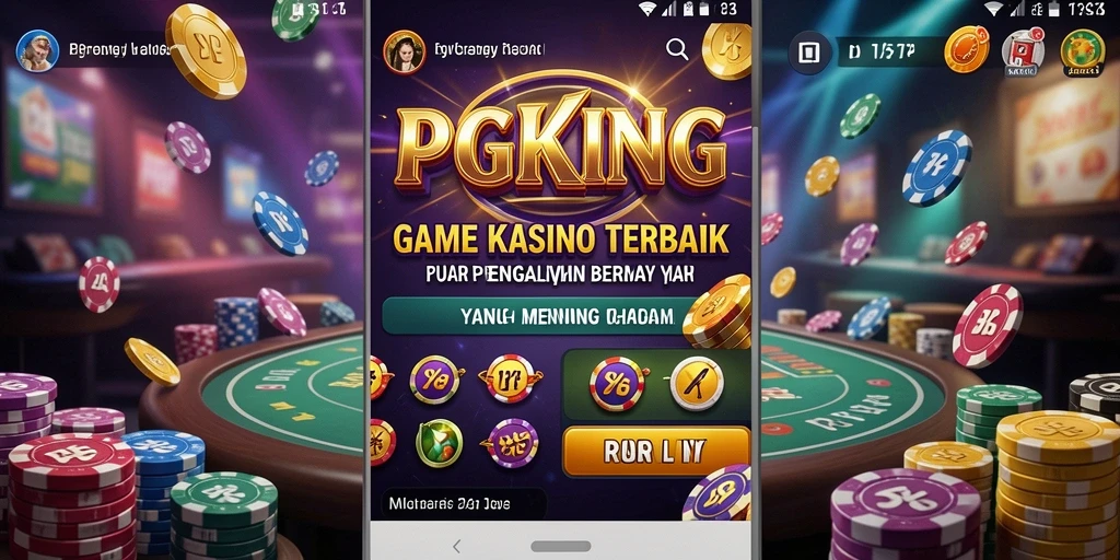 Screenshot PGKING memperlihatkan momen mendebarkan saat bermain game Kasino.