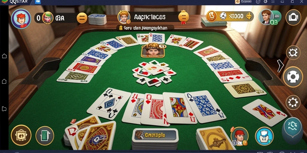 Screenshot menunjukkan gameplay Gaple yang menarik dan seru.