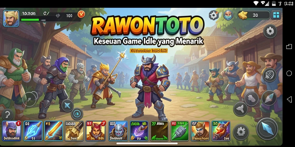 Screenshot gameplay dari RAWONTOTO menampilkan momen seru dalam permainan Idle.